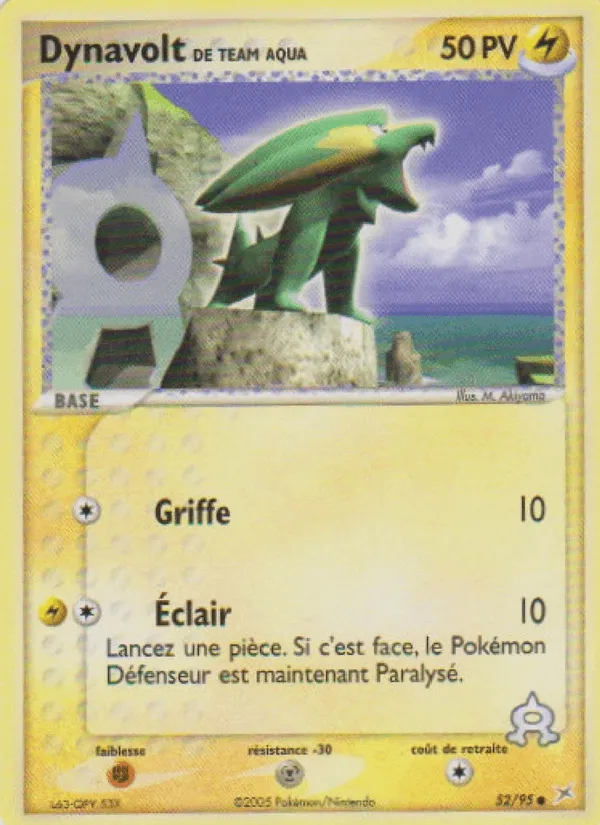 Dynavolt de Team Aqua · EX Team Magma vs Team Aqua 52/95