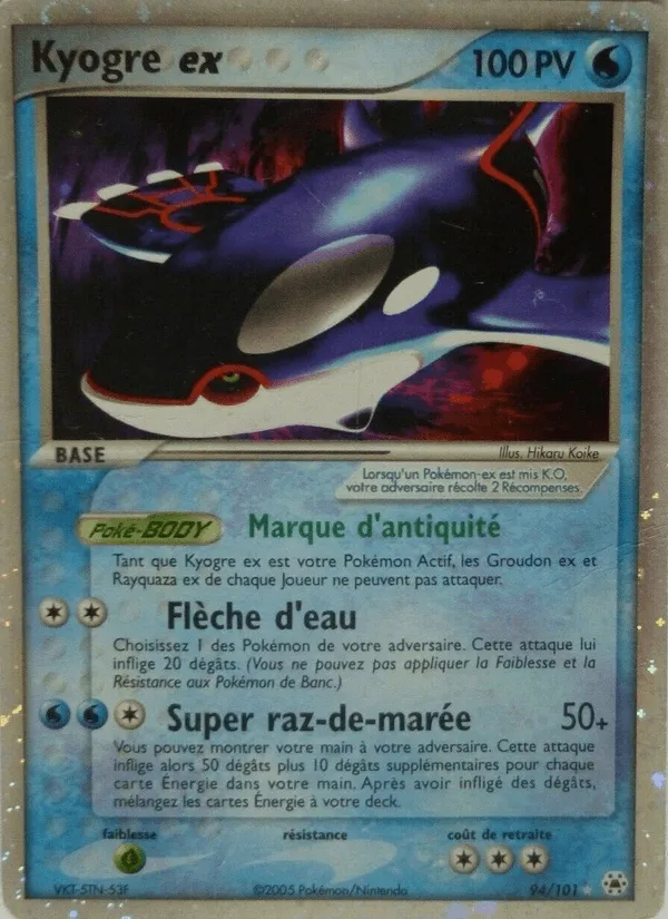 Kyogre ex · EX Légendes Oubliées 94/101