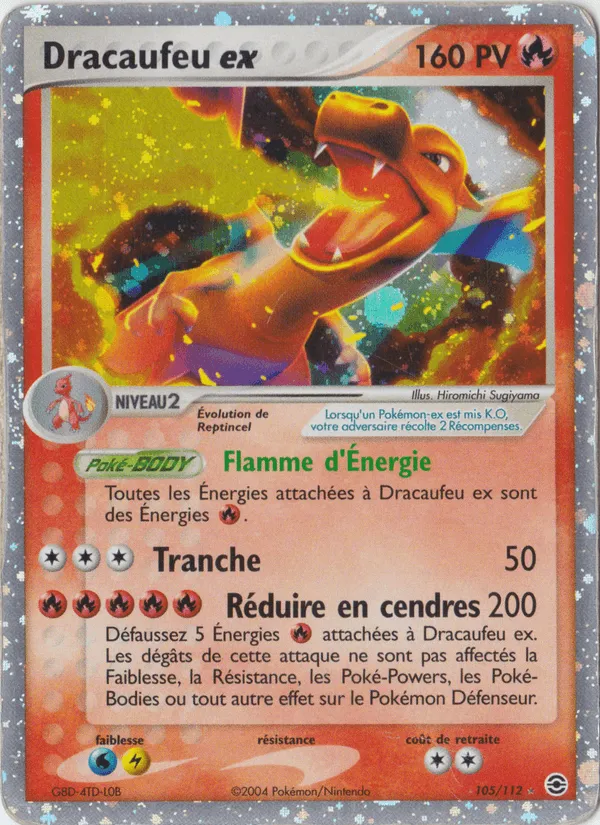 Dracaufeu ex · EX Rouge Feu & Vert Feuille 105/112