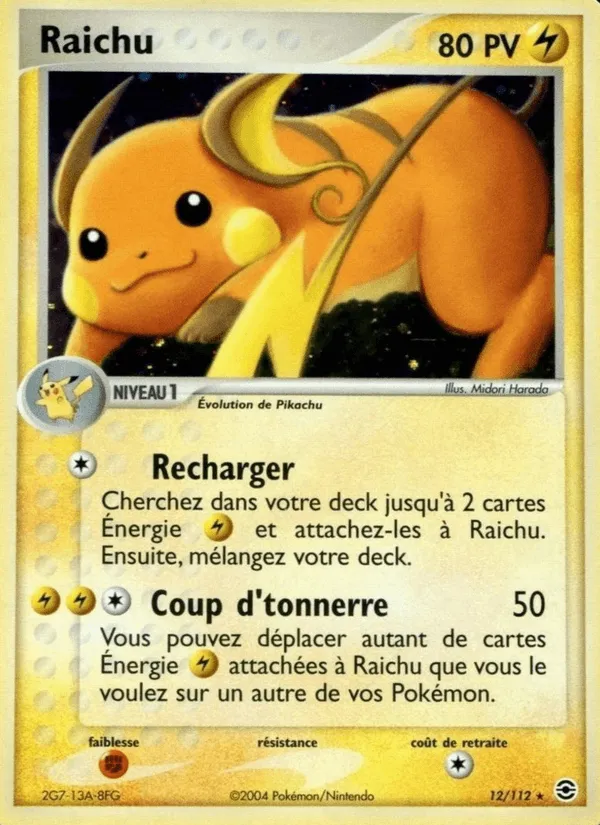 Raichu · EX Rouge Feu & Vert Feuille 12/112