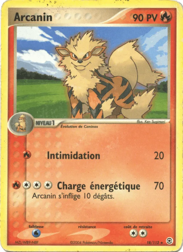 Arcanin · EX Rouge Feu & Vert Feuille 18/112