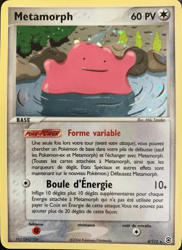 Métamorph · EX Rouge Feu & Vert Feuille 4/112