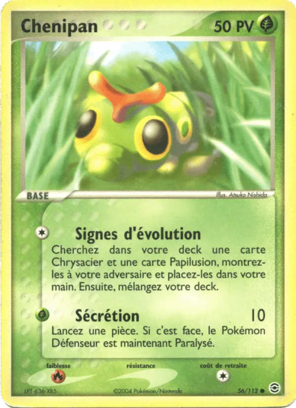 Chenipan · EX Rouge Feu & Vert Feuille 56/112