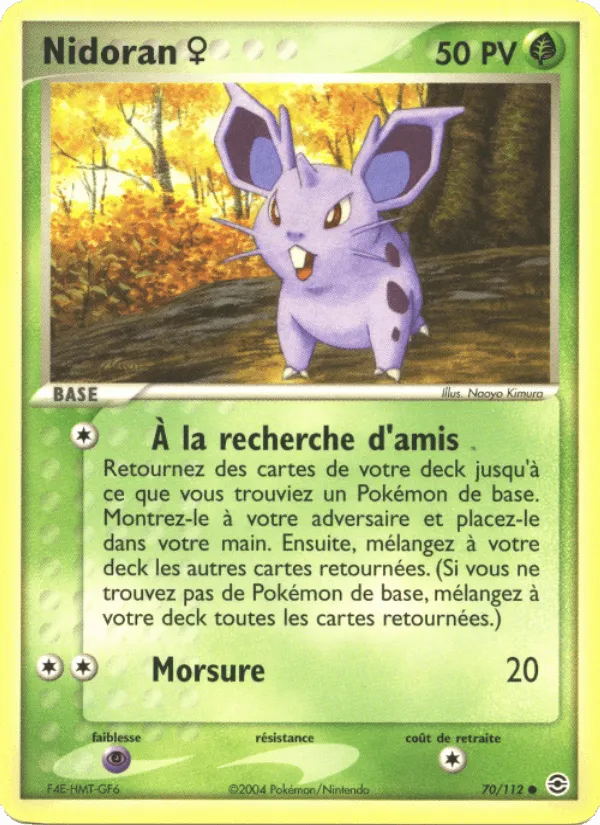 Nidoran ♀ · EX Rouge Feu & Vert Feuille 70/112