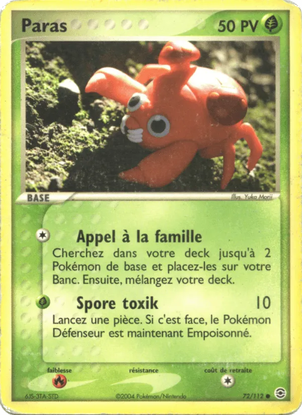 Paras · EX Rouge Feu & Vert Feuille 72/112