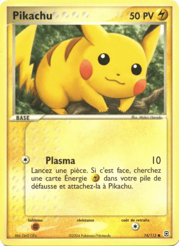 Pikachu · EX Rouge Feu & Vert Feuille 74/112
