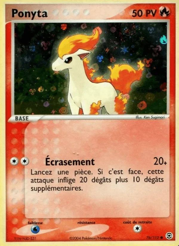 Ponyta · EX Rouge Feu & Vert Feuille 76/112