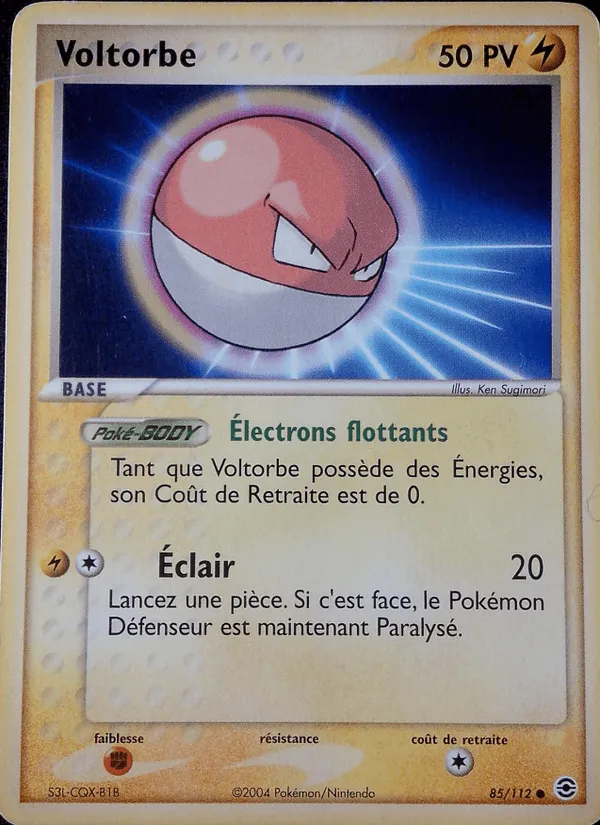 Voltorbe · EX Rouge Feu & Vert Feuille 85/112