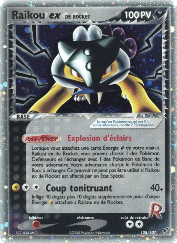 Raikou ex de Rocket · EX Deoxys 108/107