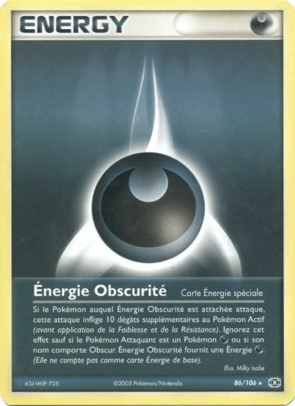 Énergie Obscurité · EX Émeraude 86/106
