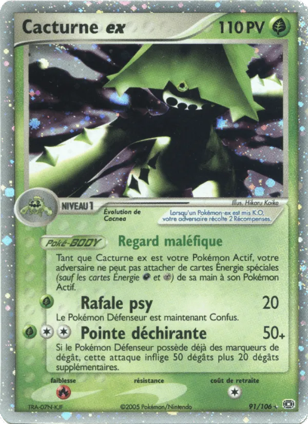 Cacturne ex · EX Émeraude 91/106