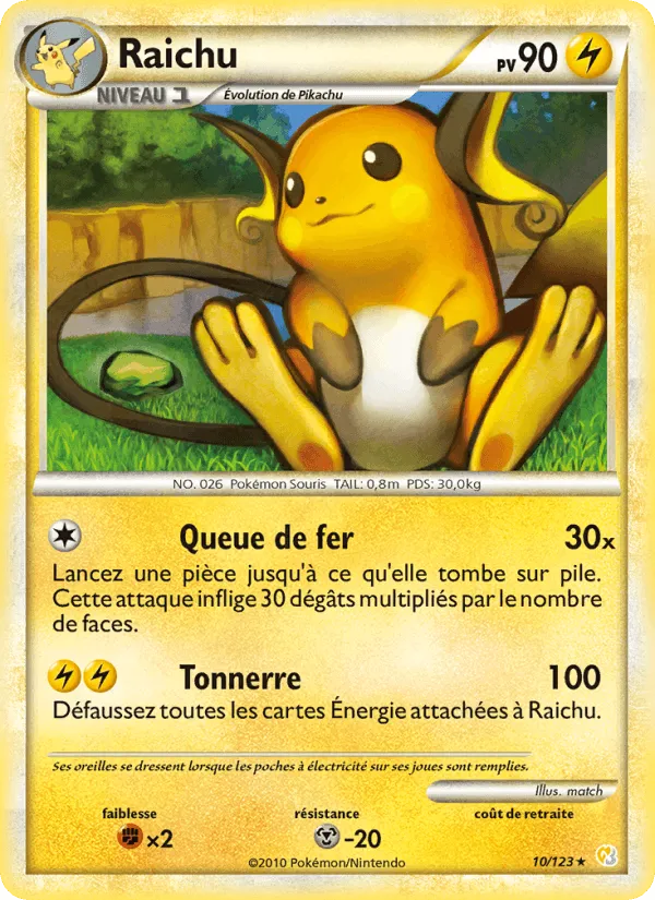 Raichu · HeartGold SoulSilver 10/123