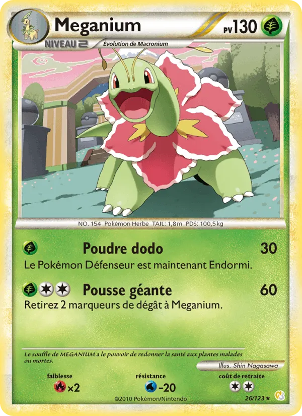 Méganium · HeartGold SoulSilver 26/123