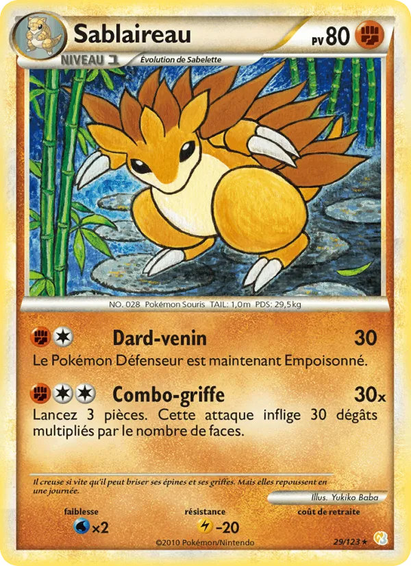 Sablaireau · HeartGold SoulSilver 29/123