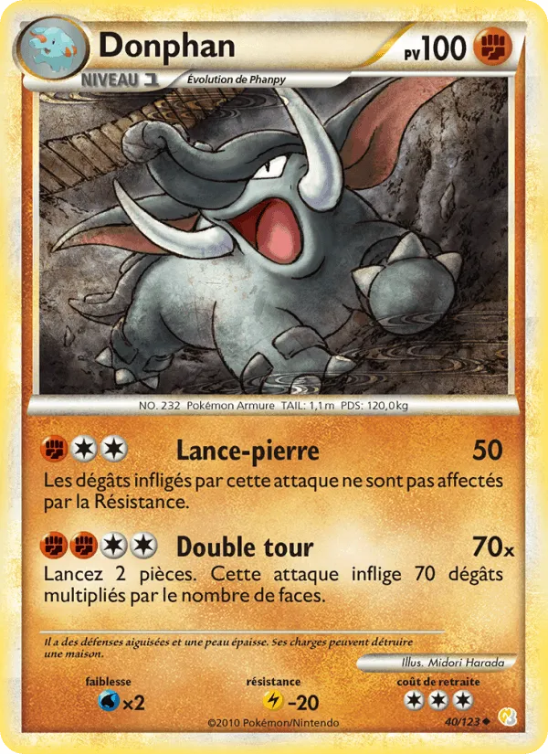 Donphan · HeartGold SoulSilver 40/123