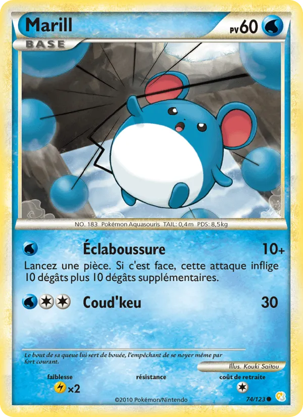 Marill · HeartGold SoulSilver 74/123