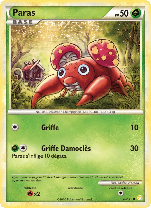 Paras · HeartGold SoulSilver 76/123
