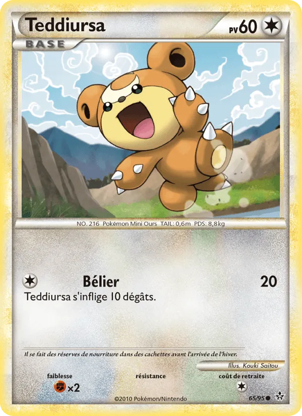 Teddiursa · Déchaînement 65/95