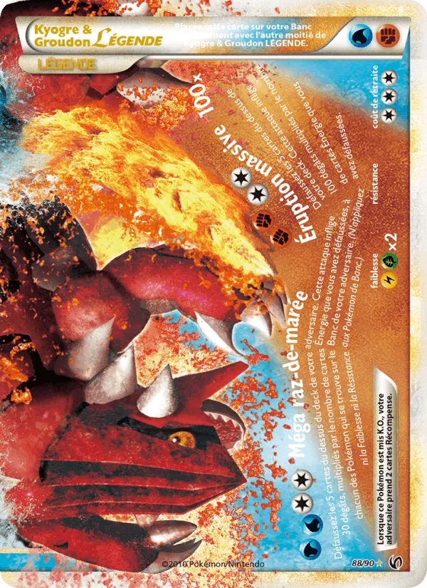 Kyogre & Groudon LÉGENDE · Indomptable 88/90