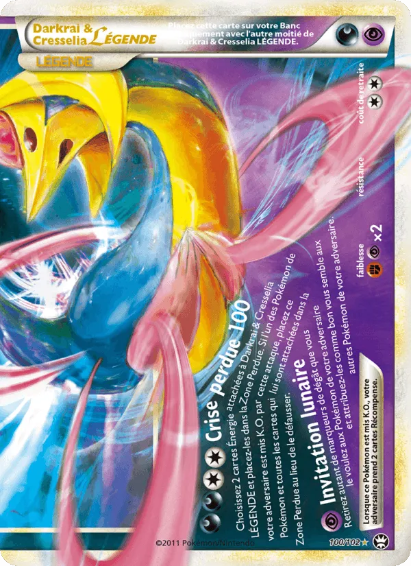 Darkrai & Cresselia LÉGENDE · Triomphant 100/102