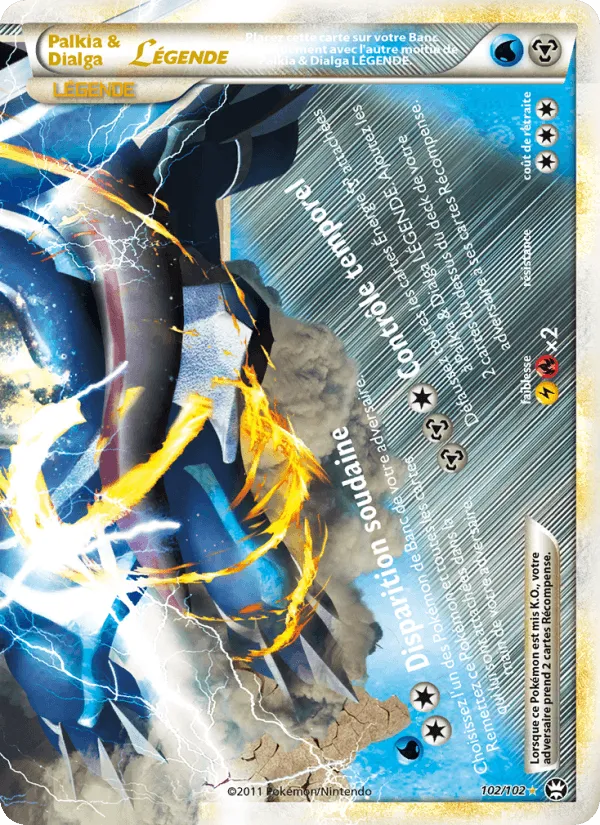 Palkia & Dialga LÉGENDE · Triomphant 102/102