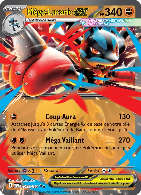 Méga-Lucario-ex · Méga-Évolution 077/132