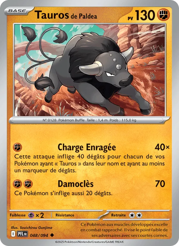 Tauros de Paldea · Flammes Fantasmagoriques 048/94