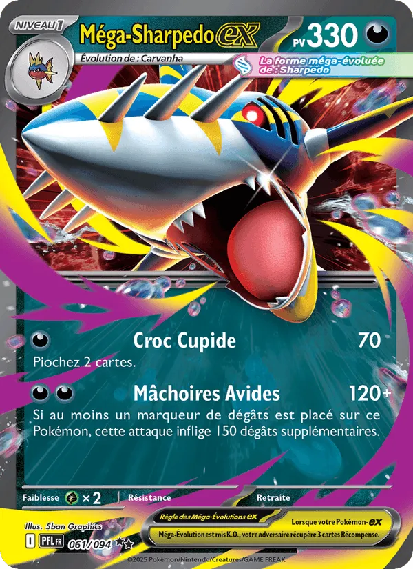 Méga-Sharpedo-ex · Flammes Fantasmagoriques 061/94