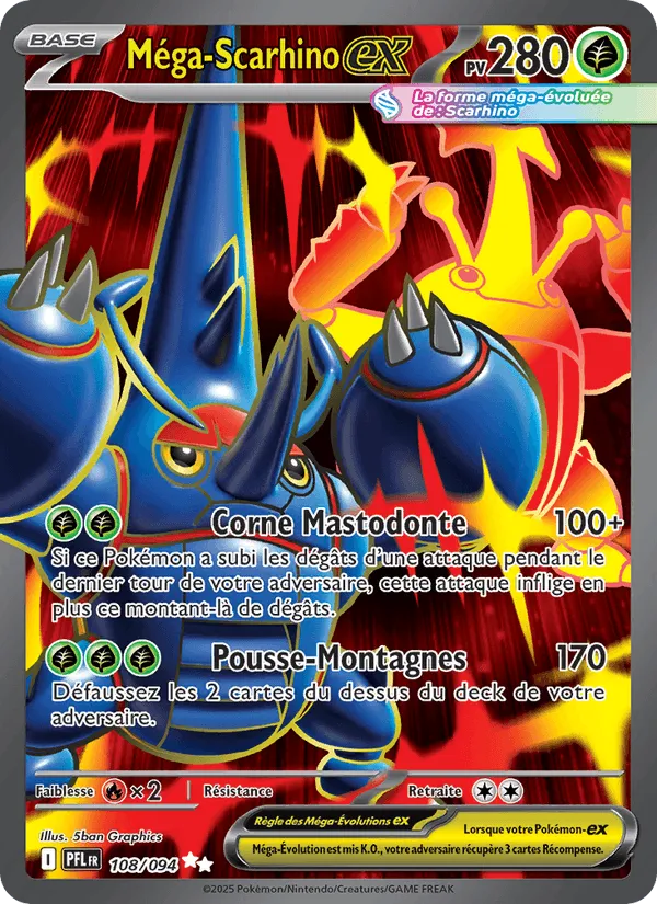 Méga-Scarhino-ex · Flammes Fantasmagoriques 108/94