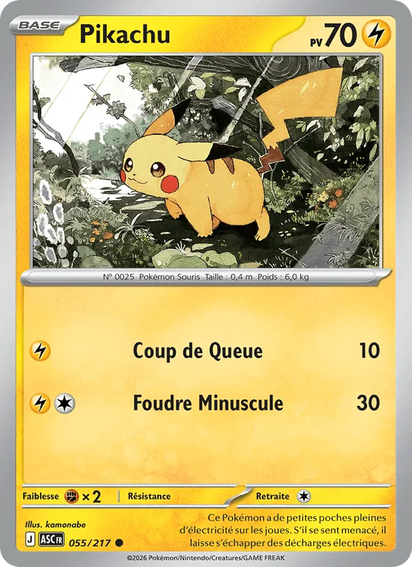 Pikachu · Héros Transcendants 055/217
