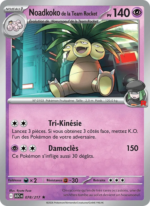 Noadkoko de la Team Rocket · Héros Transcendants 078/217