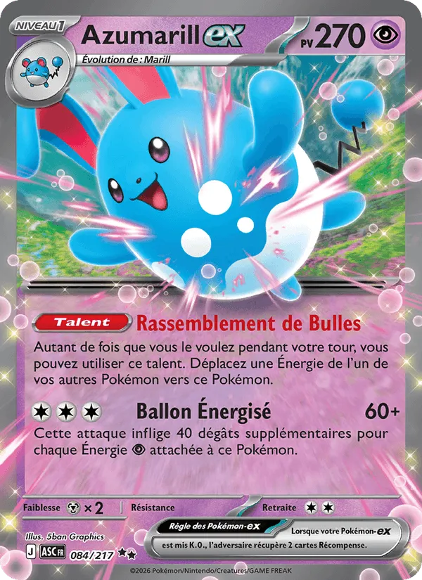 Azumarill-ex · Héros Transcendants 084/217