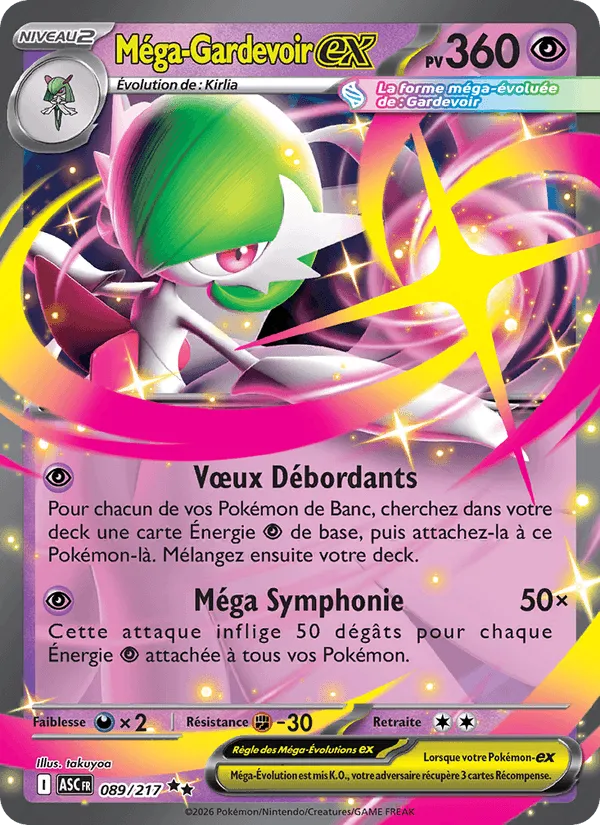 Méga-Gardevoir-ex · Héros Transcendants 089/217