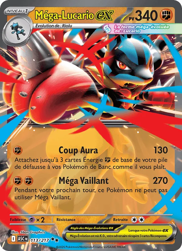 Méga-Lucario-ex · Héros Transcendants 113/217