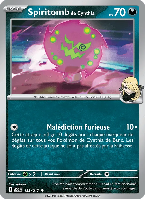 Spiritomb de Cynthia · Héros Transcendants 133/217