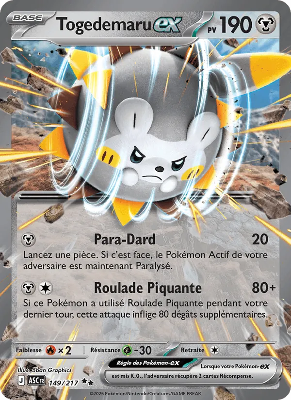 Togedemaru-ex · Héros Transcendants 149/217
