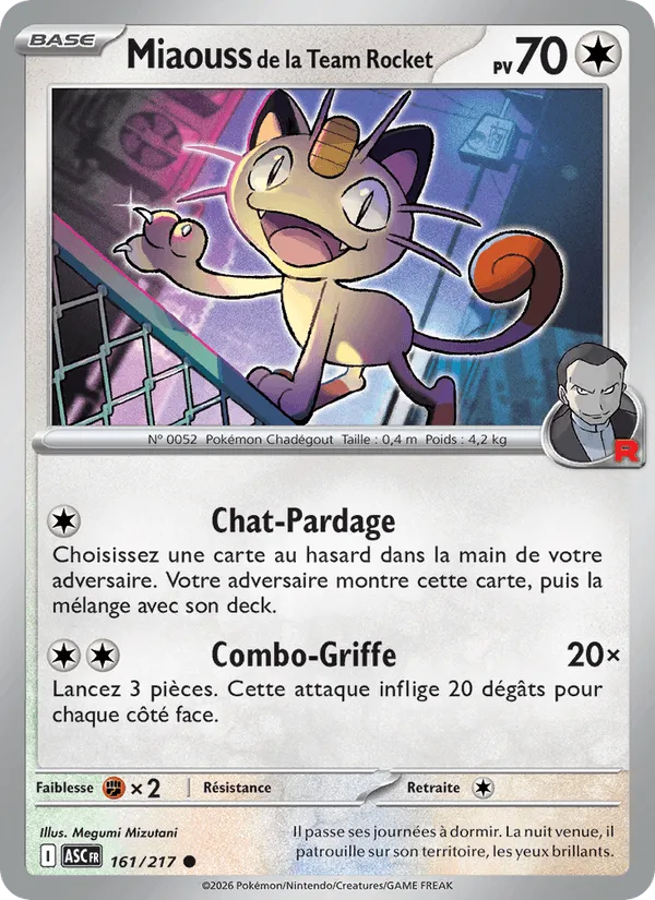 Miaouss de la Team Rocket · Héros Transcendants 161/217