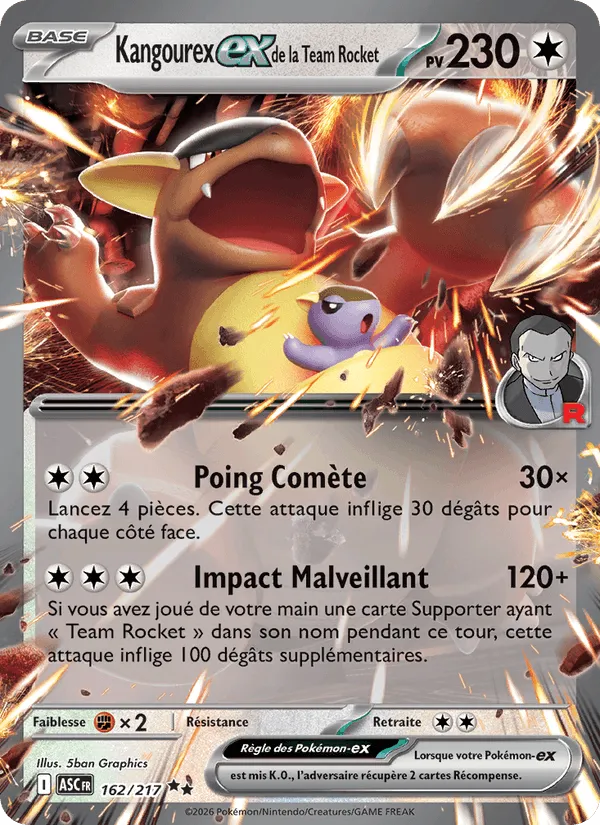 Kangourex-ex de la Team Rocket · Héros Transcendants 162/217