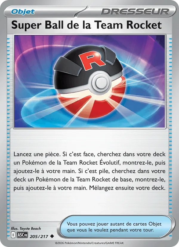Super Ball de la Team Rocket · Héros Transcendants 205/217