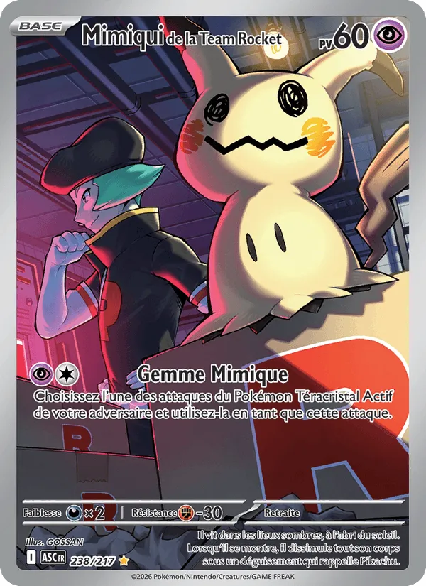 Mimiqui de la Team Rocket · Héros Transcendants 238/217