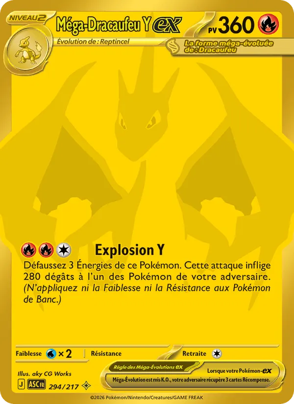 Méga-Dracaufeu Y-ex · Héros Transcendants 294/217