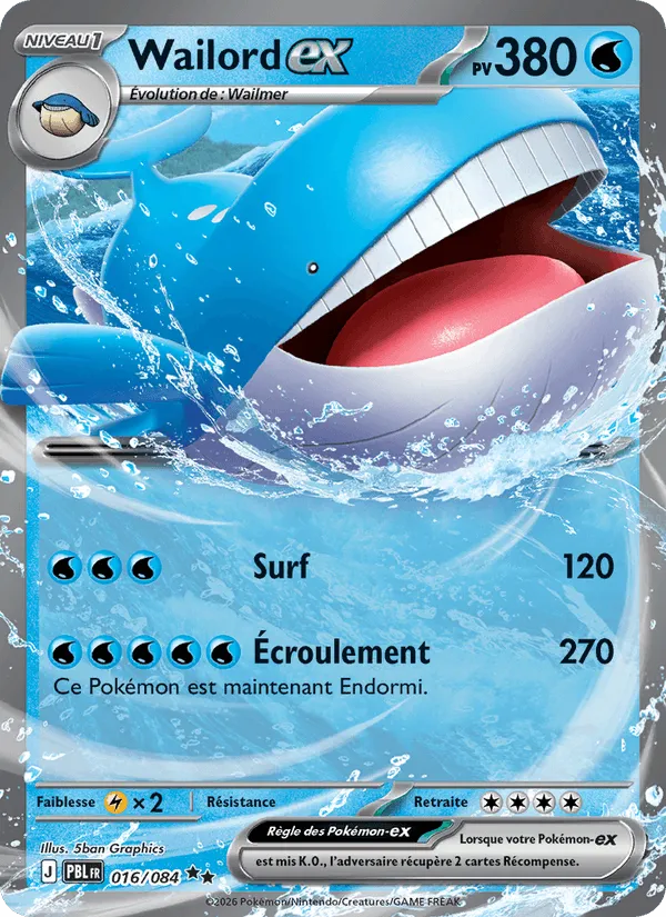 Wailord-ex · Nuit Noire 016/84