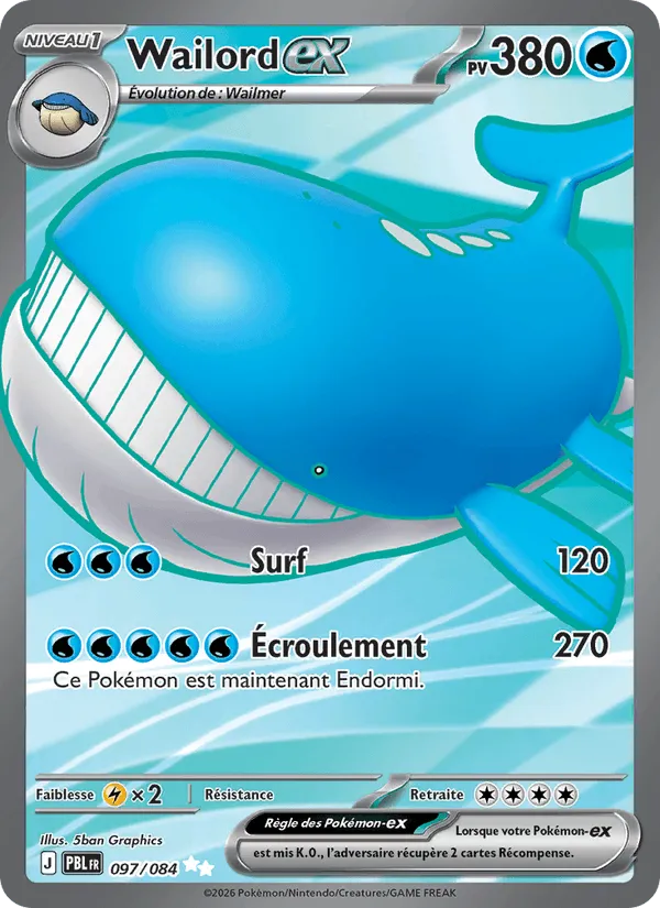 Wailord-ex · Nuit Noire 097/84