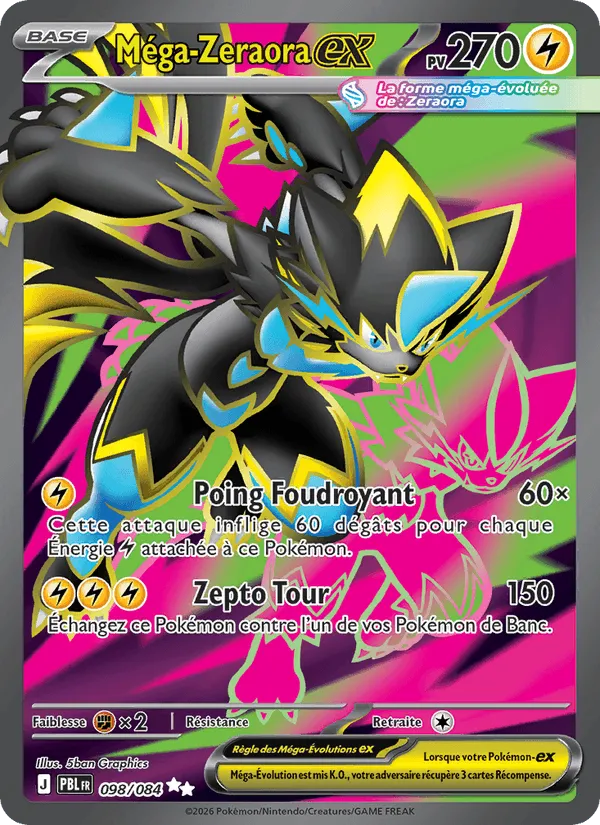 Méga-Zeraora-ex · Nuit Noire 098/84