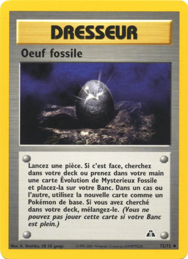 Oeuf fossile · Neo Discovery 72/75