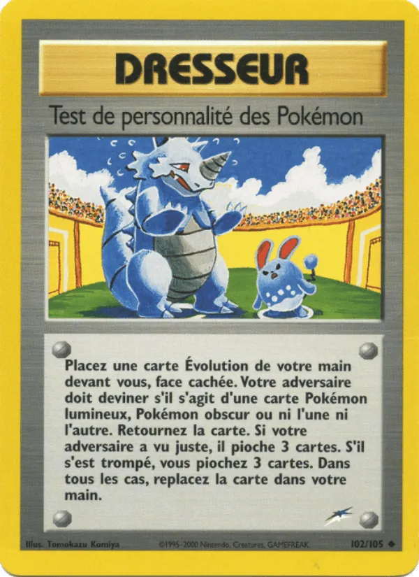 Test de personnalité des Pokémon · Neo Destiny 102/105