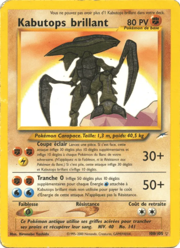 Kabutops brillant · Neo Destiny 108/105