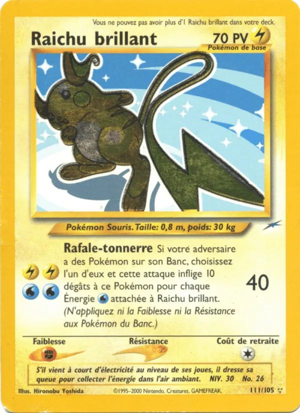 Raichu brillant · Neo Destiny 111/105