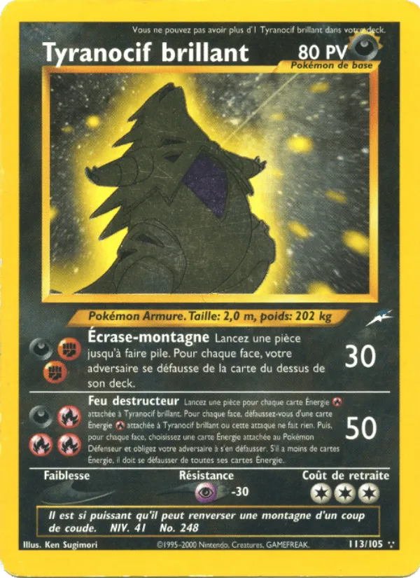 Tyranocif brillant · Neo Destiny 113/105