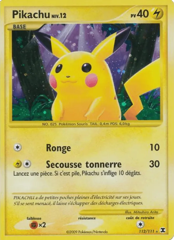 Pikachu Niv. 12 · Rivaux Émergeants 112/111